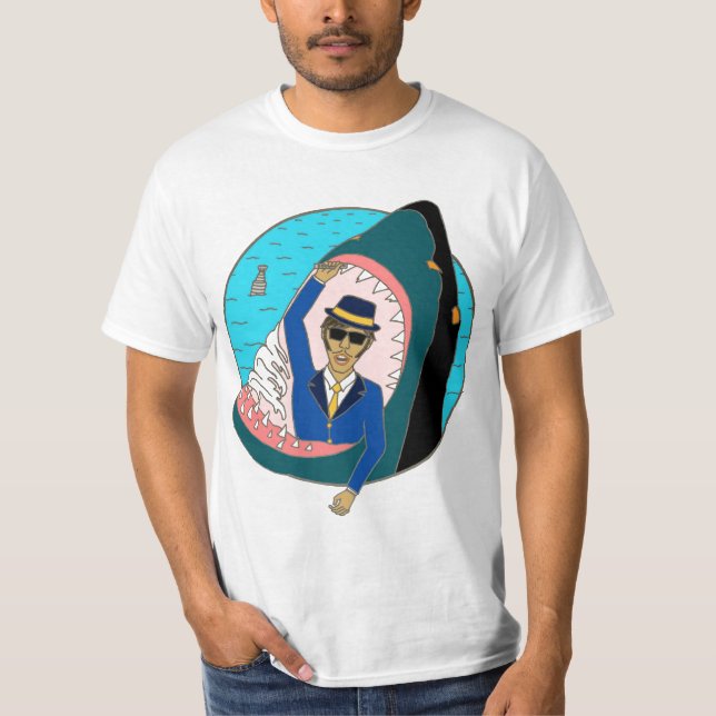 T-shirt Le requin mange l'homme (Devant)