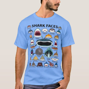 T-shirt Le Requin Visages Type De Requin Les Visages De Re