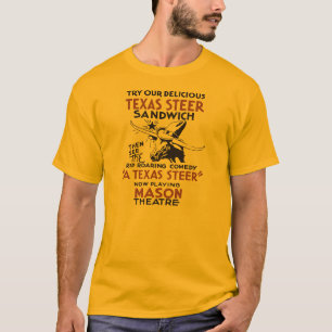 T-shirt Le rétro sandwich et le théâtre à boeuf du Tex