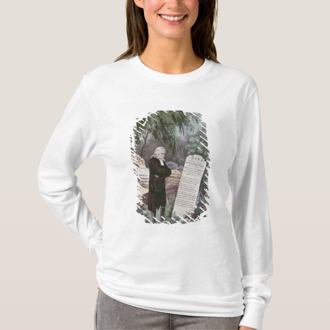 T-shirt Le Rev. John Wesley visitant la tombe de sa mère (Devant)