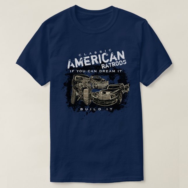 T-shirt Le Rêve De Raveurs Américains Classiques De La Con (Design devant)