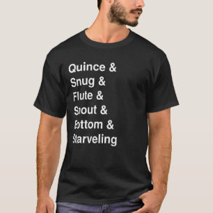 T-shirt Le rêve d'une nuit d'été Rude mécaniciens Shakesp