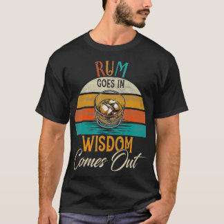 T-shirt Le Rhum Va Dans La Sagesse Vient Du Rhum Boire Lov