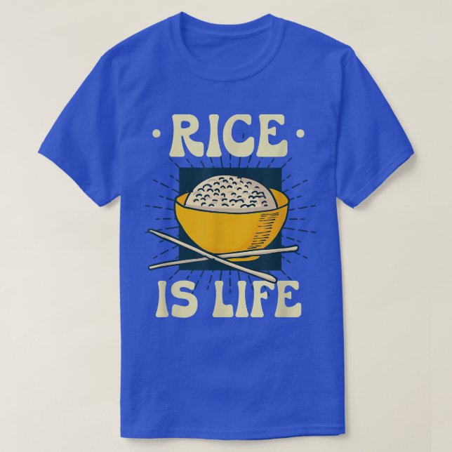 T-shirt Le riz est la vie pour moi Cuisine alimentaire Riz (Design devant)