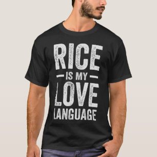 T-shirt Le Riz Est Ma Langue D'Amour Drôle Nourriture Japo