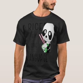 T-shirt Le Riz Est Ma Langue D'Amour Pour La Nourriture Te