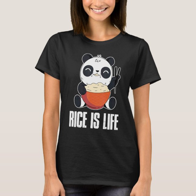T-shirt Le riz est un panda à vie (Devant)