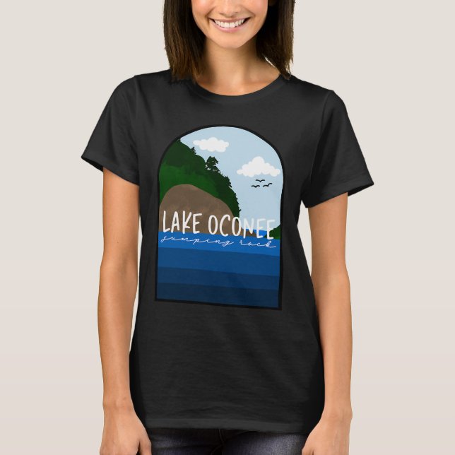 T-shirt Le rocher sauteur du lac Oconee (Devant)