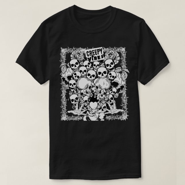 T-shirt Le rock punk ne meurt jamais (Design devant)