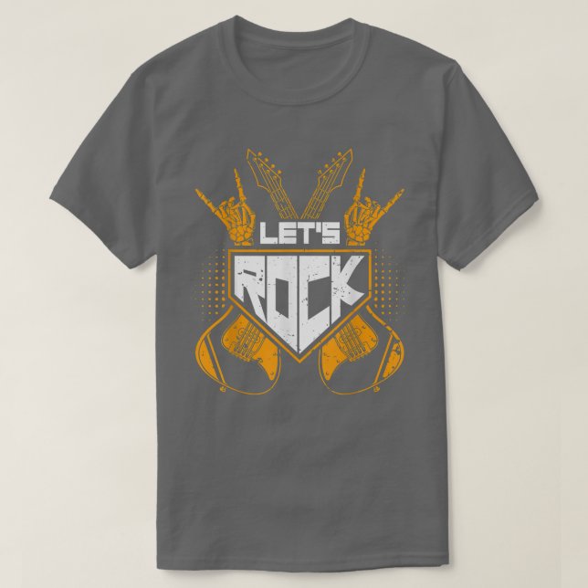T-shirt Le Rock Vintge Electric Guitar (Design devant)