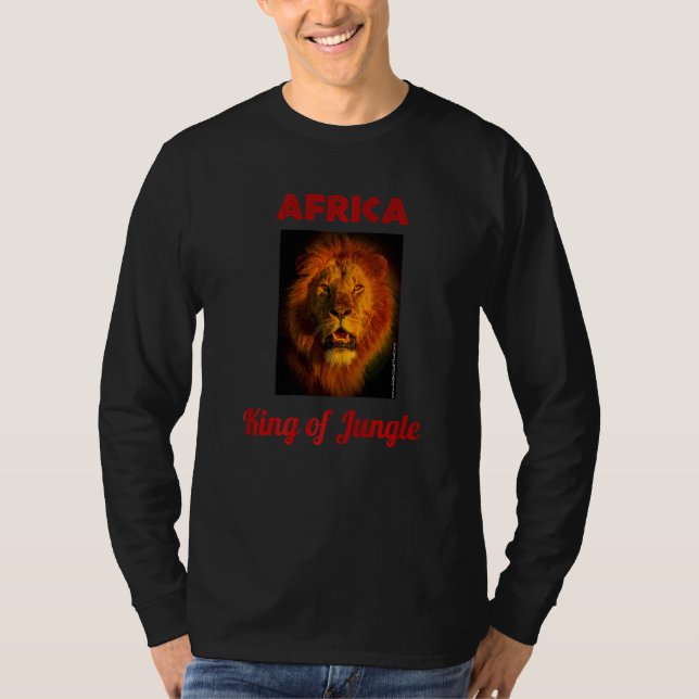 T-shirt Le Roi Africain De La Jungle Lion Impressionnant D (Devant)
