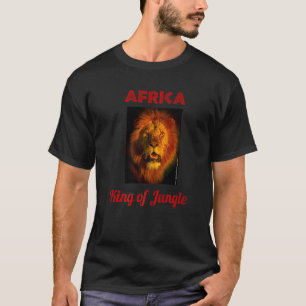 T-shirt Le Roi Africain De La Jungle Lion Impressionnant D