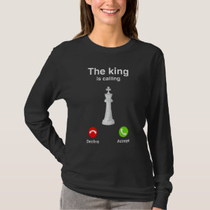 T-shirt Le Roi Appelle Chess Checkmate Gambit Queen