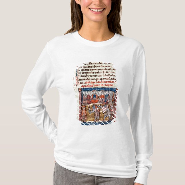 T-shirt Le Roi Arthur et Guinevere observant a (Devant)