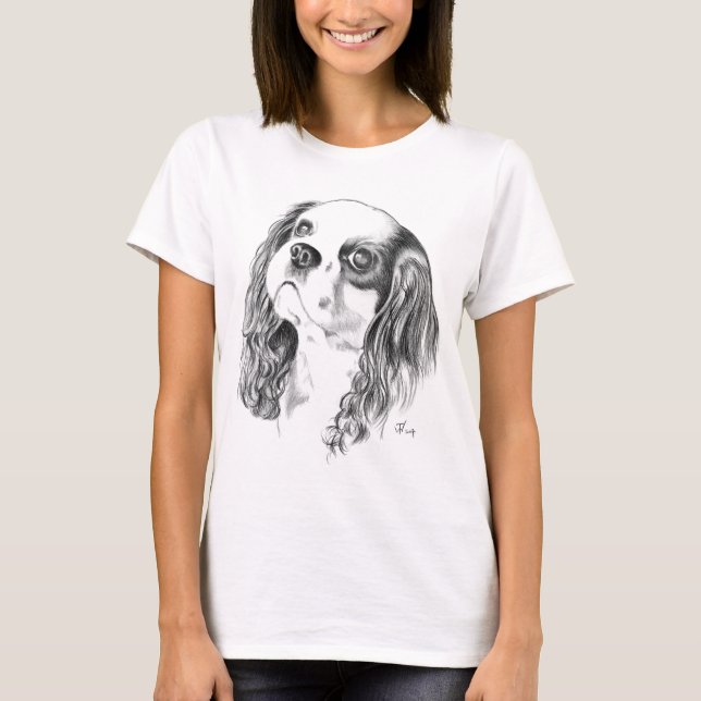 T-shirt Le Roi cavalier Charles Drawing (Devant)
