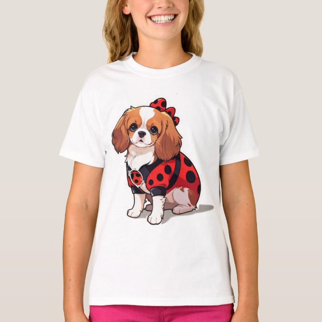 T-shirt Le roi Cavalier Charles Ladybug (Devant)