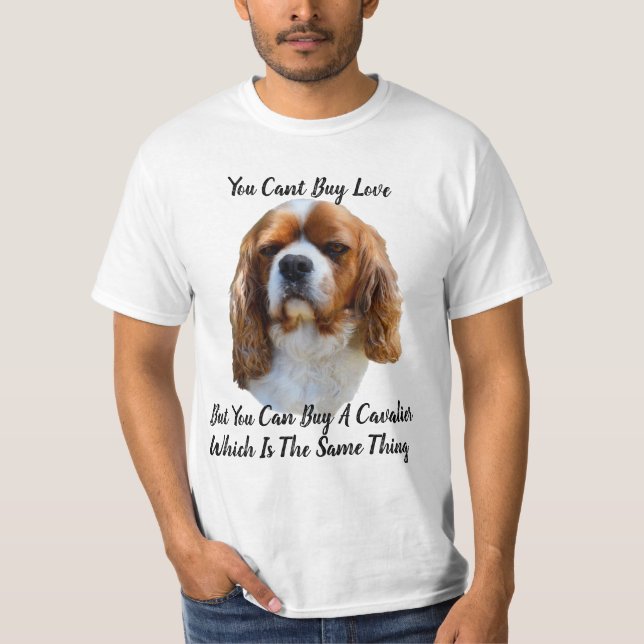 T-shirt Le Roi Charles Cavalier Espagnol Visage Et Logo Du (Devant)
