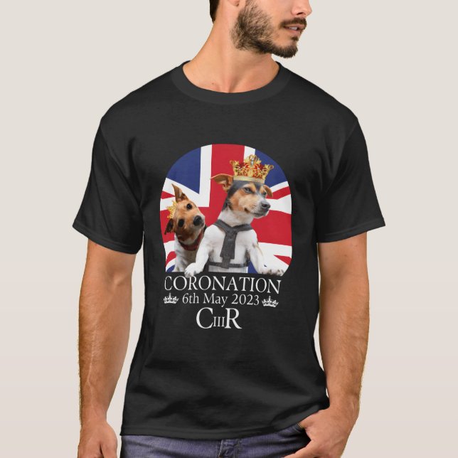 T-shirt Le Roi Charles Iii Coronation Royaume-Uni Drapeau  (Devant)