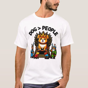 T-shirt Le roi Corgi est assis sur le trône