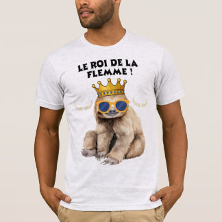 T-shirt Le Roi de la Flemme – Illustration Singe Paresseux