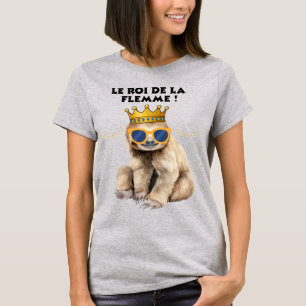 T-shirt Le Roi de la Flemme – Illustration Singe Paresseux