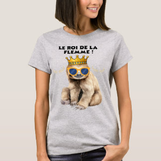 T-shirt Le Roi de la Flemme – Illustration Singe Paresseux