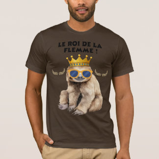 T-shirt Le Roi de la Flemme – Illustration Singe Paresseux