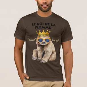 T-shirt Le Roi de la Flemme – Illustration Singe Paresseux