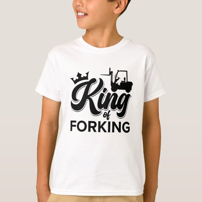 T-shirt Le Roi De La Fourche Conducteur De Remorque (Devant)