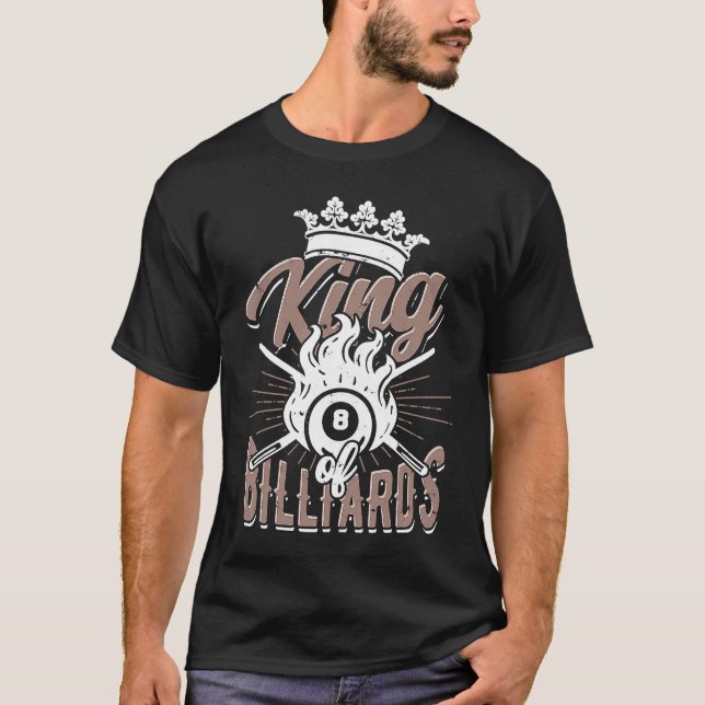 T-shirt Le roi des billard u2013 Billard, Hobby Snooker (Devant)