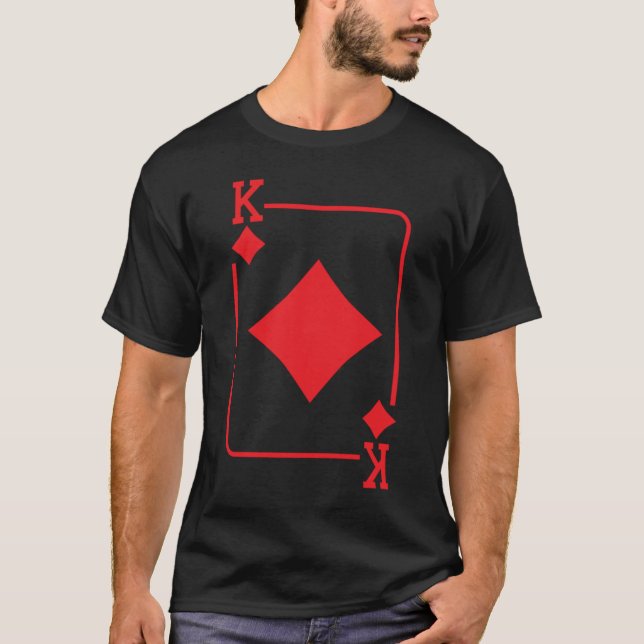 T-shirt Le roi des Diamants Jouer Carte Costume d'Hallowee (Devant)