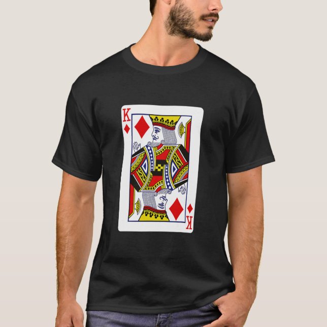 T-shirt Le Roi Des Diamants Jouer Des Cartes Costume D'Hal (Devant)