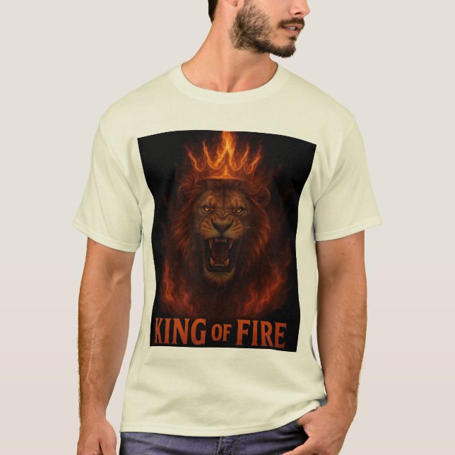 T-shirt Le roi des pompiers" (Devant)