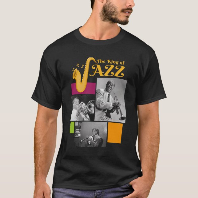 T-shirt Le roi du jazz Louis Armstrong (Devant)