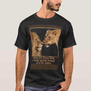T-shirt Le roi et la reine Lion Couple Lion et Lioness