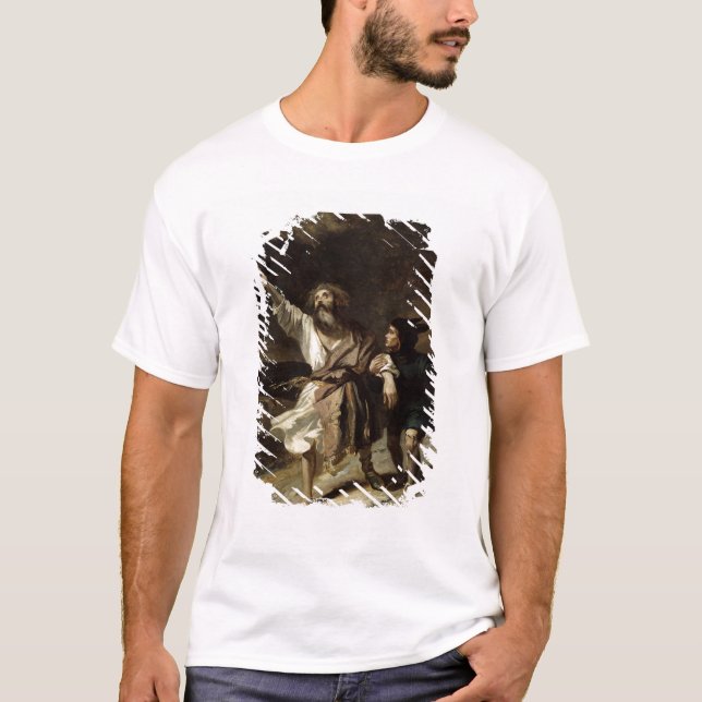 T-shirt Le Roi Lear et l'imbécile dans la tempête (Devant)