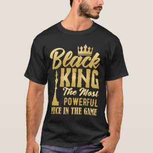 T-shirt Le Roi Noir La Pièce La Plus Puissante Du Jeu Homm