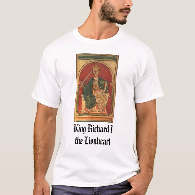 T-shirt Le Roi Richard le Lionheart, le Roi Richard Ithe (Devant)