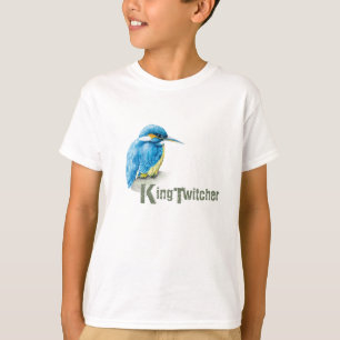 T-shirt Le Roi Twitcher Birdwatcher de martin-pêcheur
