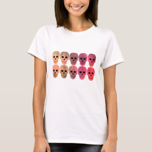 T-shirt Le rose a modifié la tonalité des crânes