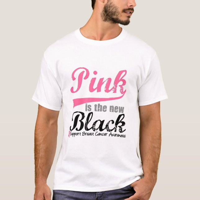 T-shirt Le rose est le nouveau noir (Devant)