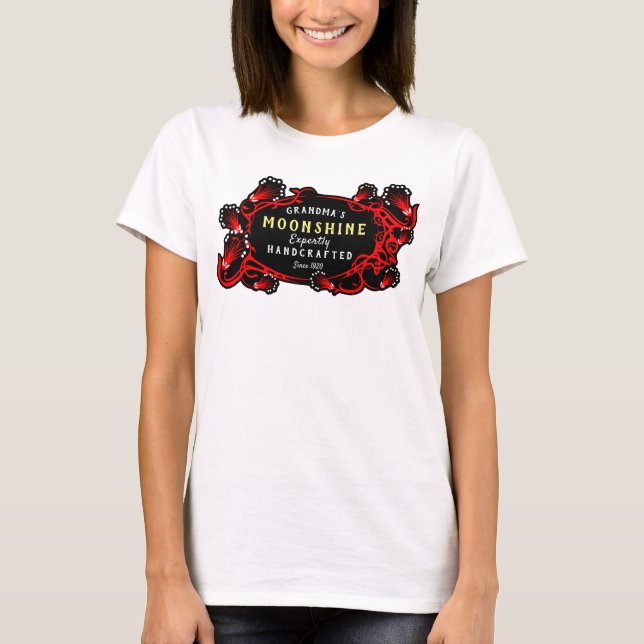 T-shirt Le rouge amusant de Grand-mère (Devant)