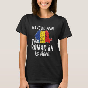 T-shirt Le Roumain est ici Drapeau de la Roumanie Racines 