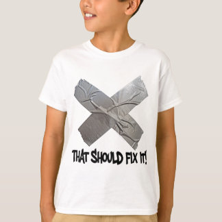 T-shirt Le ruban adhésif devrait le fixer
