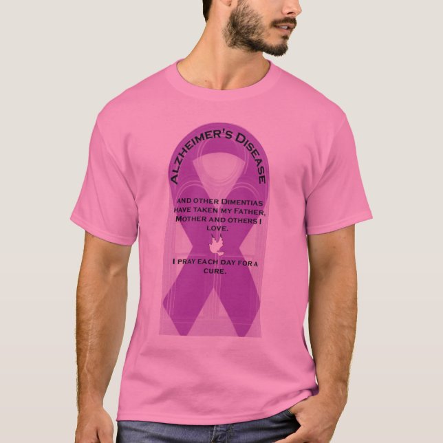 T-SHIRT LE RUBAN D'ALZHEIMER (Devant)
