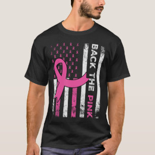 T-shirt Le ruban rose American Drapeau Prix du cancer du s