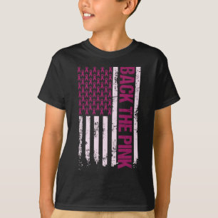T-shirt Le ruban rose American Drapeau Prix du cancer du s
