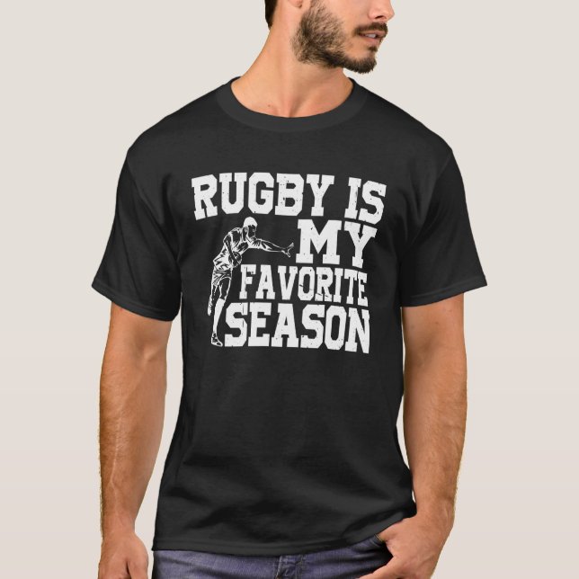 T-shirt Le Rugby Est Ma Saison Préférée (Devant)
