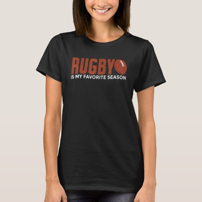 T-shirt Le Rugby Est Ma Saison Préférée (Devant)