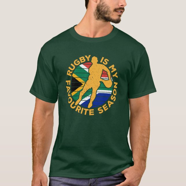 T-shirt Le rugby est ma saison préférée Sport Afrique du S (Devant)